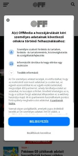 Forhåndsvisning af Off Media, medie fra Ungarn til sponsorerede artikler