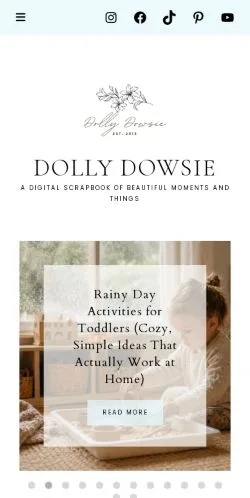 スポンサード記事向けのイギリスメディア、Dolly Dowsieのサイトプレビュー