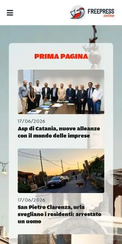 Anteprima del sito Free Press Online, media di Italia per articoli sponsorizzati
