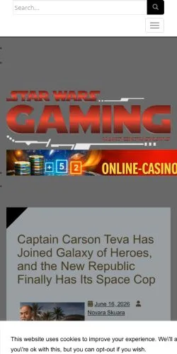 Anteprima del sito Star Wars: Gaming, media di Stati Uniti per articoli sponsorizzati
