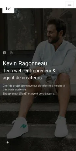 Anteprima del sito Kevin Ragonneau, media di Francia per articoli sponsorizzati