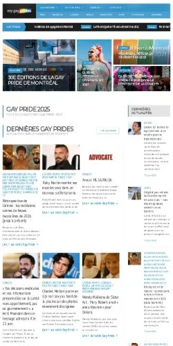 Podgląd witryny MyGayPrides, medium z kraju Francja do artykułów sponsorowanych