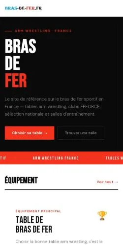 Anteprima del sito Bras de Fer, media di Francia per articoli sponsorizzati