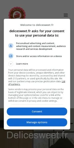 Anteprima del sito Deliceweet, media di Francia per articoli sponsorizzati