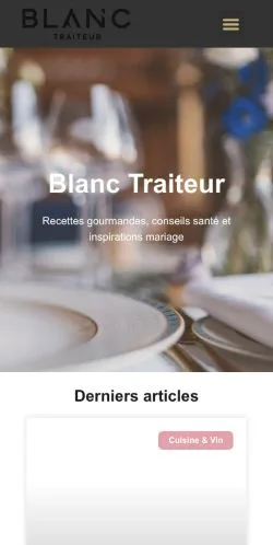 Anteprima del sito Blanc Traiteur, media di Francia per articoli sponsorizzati
