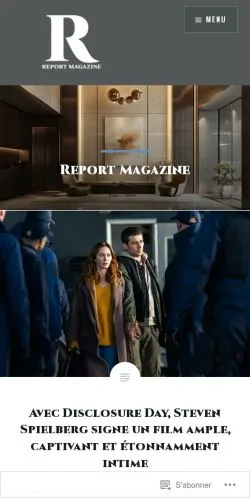 Preview of the Report Magazine website, a media outlet in France for sponsored articles