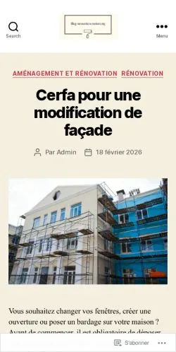Podgląd witryny Blog Renovation Maison, medium z kraju Francja do artykułów sponsorowanych