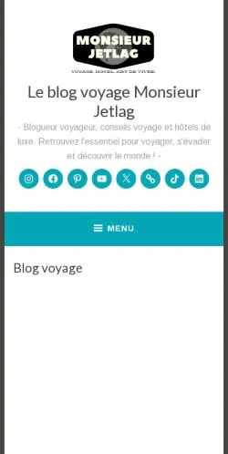 Podgląd witryny Monsieur Jetlag, medium z kraju Francja do artykułów sponsorowanych
