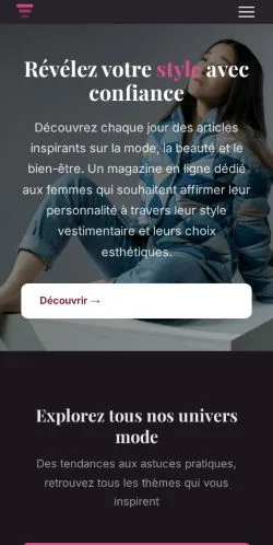 Anteprima del sito Conseils Relooking, media di Francia per articoli sponsorizzati