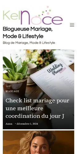 스폰서 기사용 프랑스 매체 Blogueuse Mariage Mode Lifestyle 사이트 미리보기