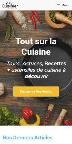 Anteprima del sito Cuisinier Minimaliste, media di Francia per articoli sponsorizzati