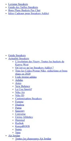 Anteprima del sito Sneak-art, media di Francia per articoli sponsorizzati