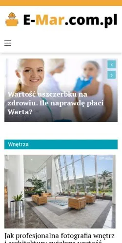 Preview of the E-mar Blog Budowlany website, a media outlet in Poland for sponsored articles