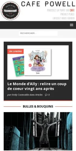 Preview of the Café Powell website, a media outlet in France for sponsored articles