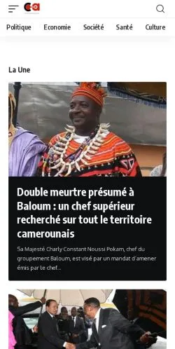 Anteprima del sito Cameroun Actuel, media di Stati Uniti per articoli sponsorizzati