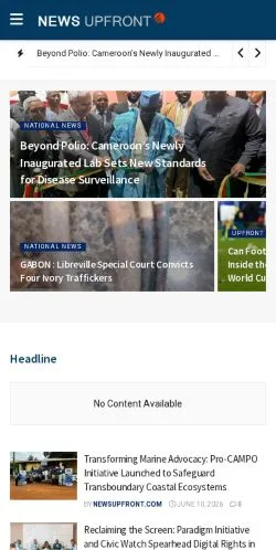 Podgląd witryny News Upfront, medium z kraju Stany Zjednoczone do artykułów sponsorowanych
