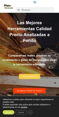 Anteprima del sito Mister Herramientas, media di Spagna per articoli sponsorizzati