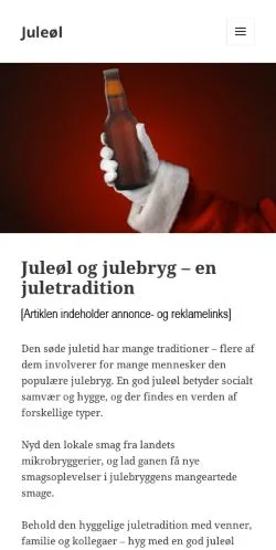 Podgląd witryny Juleøl Og Julebryg, medium z kraju Dania do artykułów sponsorowanych