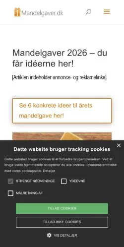 Anteprima del sito Årets Mandelgave, media di Danimarca per articoli sponsorizzati