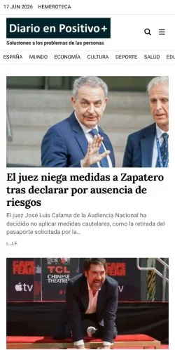 Anteprima del sito Diario en Positivo, media di Spagna per articoli sponsorizzati