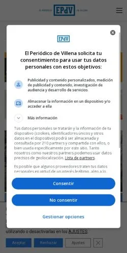 스폰서 기사용 스페인 매체 El Periódico de Villena 사이트 미리보기