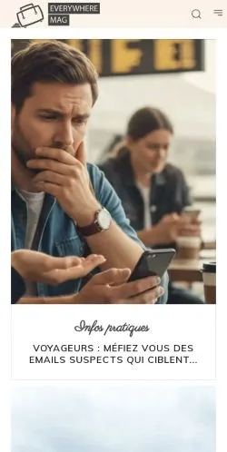 Forhåndsvisning af EverywhereMag, medie fra Frankrig til sponsorerede artikler