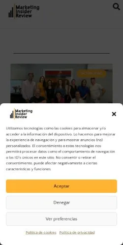Podgląd witryny Marketing Insider Review, medium z kraju Hiszpania do artykułów sponsorowanych