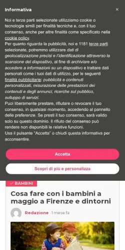 Anteprima del sito Firenze Weekend, media di Italia per articoli sponsorizzati