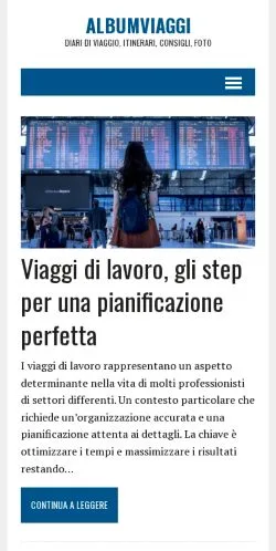 Anteprima del sito AlbumViaggi, media di Italia per articoli sponsorizzati