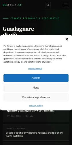 Forhåndsvisning af Guadagnare Soldi Online, medie fra Italien til sponsorerede artikler