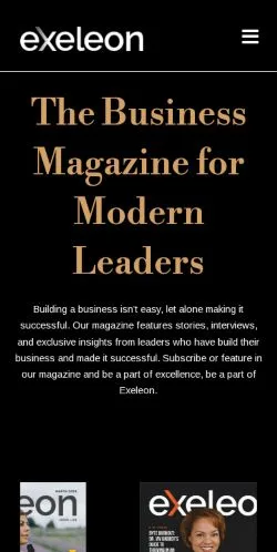 Anteprima del sito Exeleon Magazine, media di Stati Uniti per articoli sponsorizzati