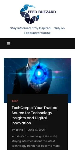 スポンサード記事向けのイギリスメディア、FeedBuzzardのサイトプレビュー