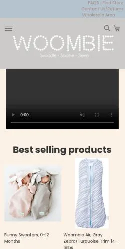 Forhåndsvisning av nettstedet Woombie Swaddle, medium fra USA for sponsede artikler