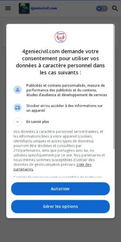 Anteprima del sito 4Génie Civil, media di Francia per articoli sponsorizzati