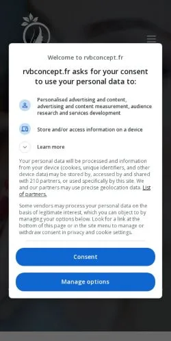 スポンサード記事向けのフランスメディア、RVB Conceptのサイトプレビュー