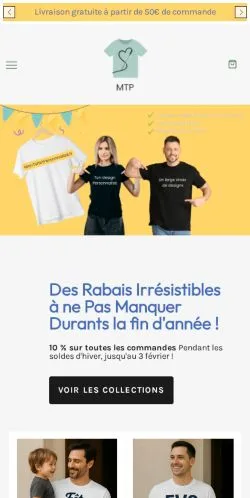 Podgląd witryny Mon T-shirt Personnalisé, medium z kraju Francja do artykułów sponsorowanych