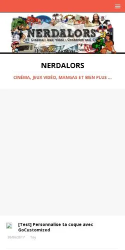Voorbeeld van de site Nerdalors, medium uit Frankrijk voor gesponsorde artikelen