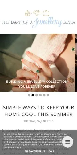 Anteprima del sito Jewellery Lover's Diary, media di Regno Unito per articoli sponsorizzati