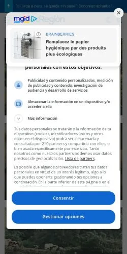 Preview of the CiudadRegion Noticias website, a media outlet in Spain for sponsored articles