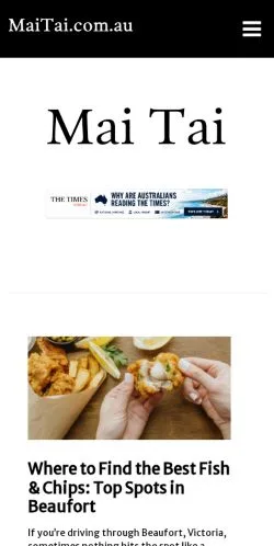 Podgląd witryny Mai Tai, medium z kraju Australia do artykułów sponsorowanych