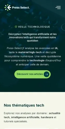 Vorschau der Website Press-Select, Medium aus Frankreich für gesponserte Artikel