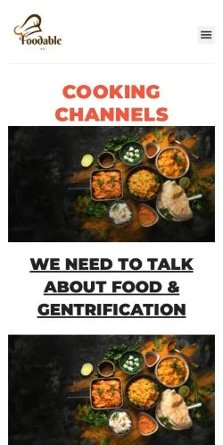 스폰서 기사용 미국 매체 Foodabletv 사이트 미리보기