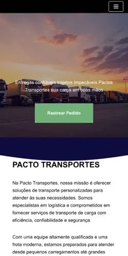 Podgląd witryny Pacto Transportes, medium z kraju Brazylia do artykułów sponsorowanych