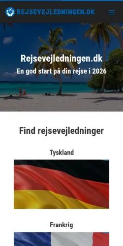 Anteprima del sito Rejsevejledningen, media di Danimarca per articoli sponsorizzati