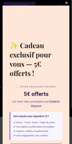 Anteprima del sito Lecture Tarot, media di Francia per articoli sponsorizzati