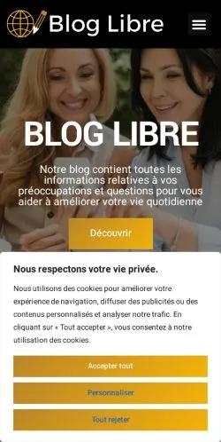 Anteprima del sito Blog Libre, media di Francia per articoli sponsorizzati