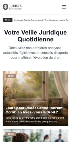 Vorschau der Website JuristesDavenir, Medium aus Frankreich für gesponserte Artikel
