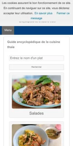 Aperçu du site MangerThai, média de France pour articles sponsorisés