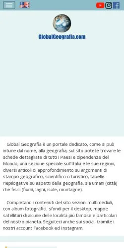 Anteprima del sito Global Geografia, media di Italia per articoli sponsorizzati