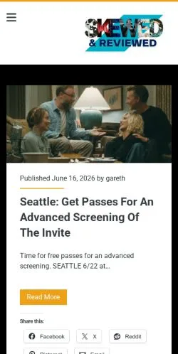 スポンサード記事向けのアメリカ合衆国メディア、Skewed 'n Reviewedのサイトプレビュー